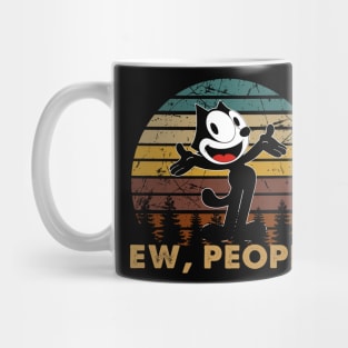 VIntage retro happy face the cat art Mug